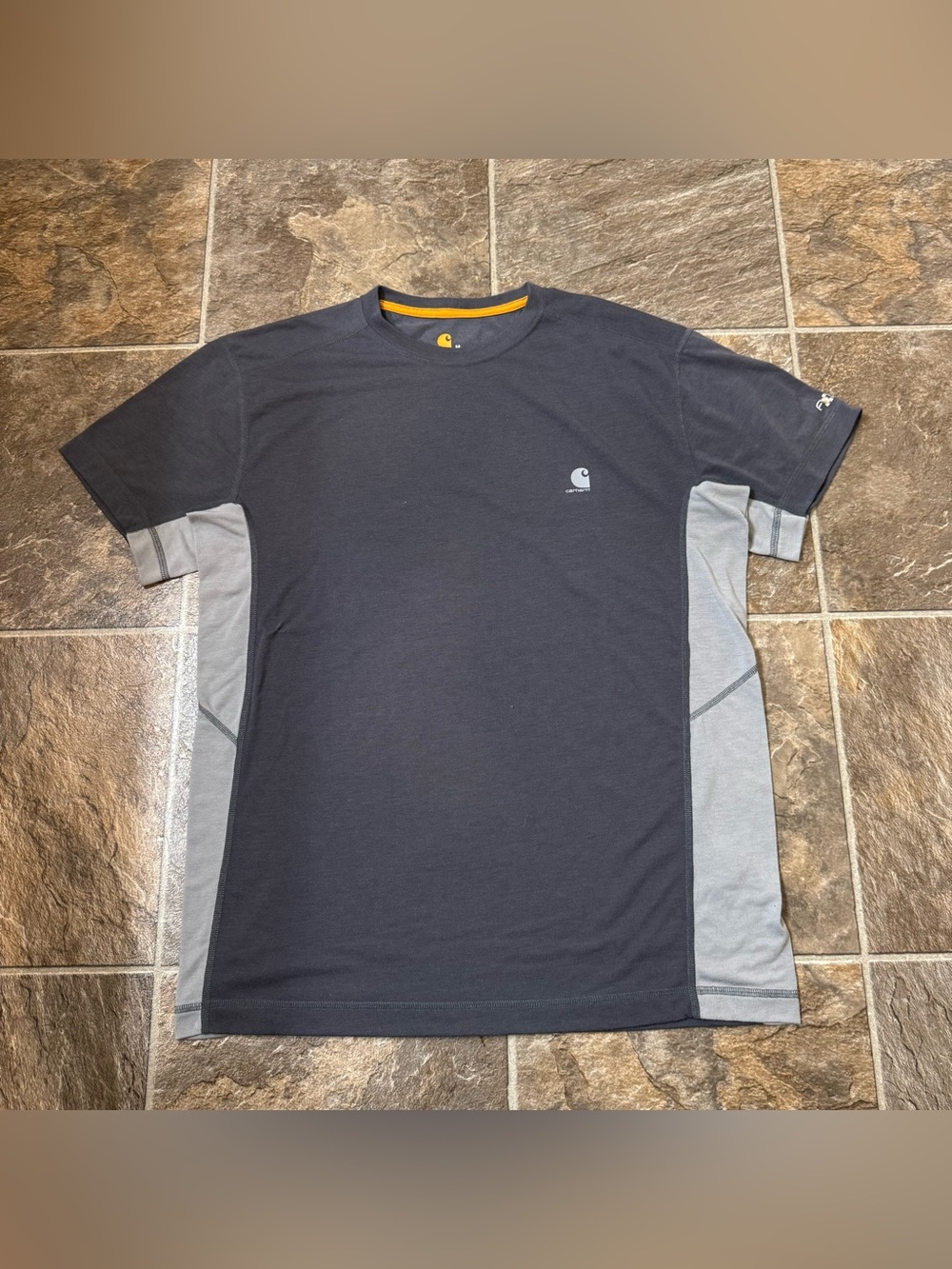 Used Carhartt Shirt Gray Mens Size Medium Relaxed Fit Performance Stretch